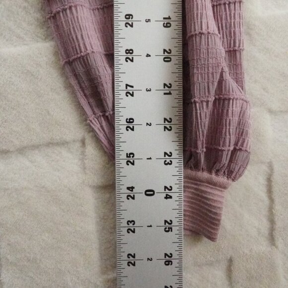 Club Monaco Knit Ballon Sleeve Top Womens Extra Small Textured Stretchy - Picture 8 of 10